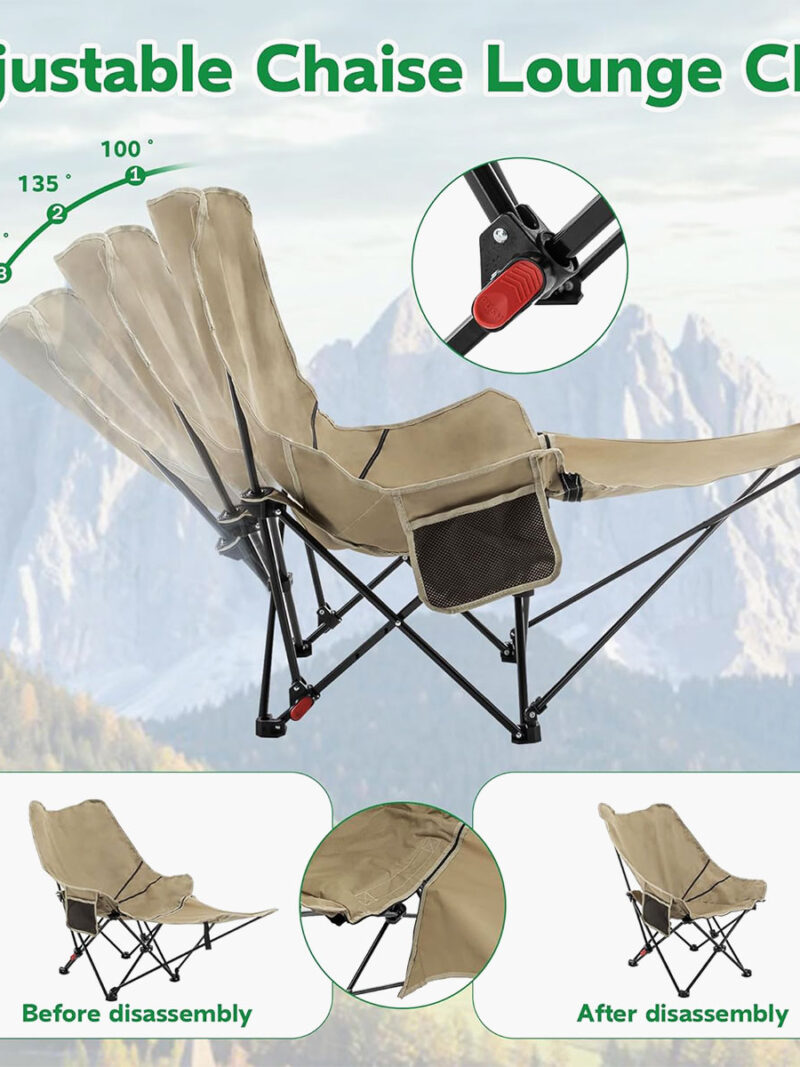 Scaun de camping portabil, rabatabil, suport pentru picioare detașabil, Sodo 1979 - imagine 3