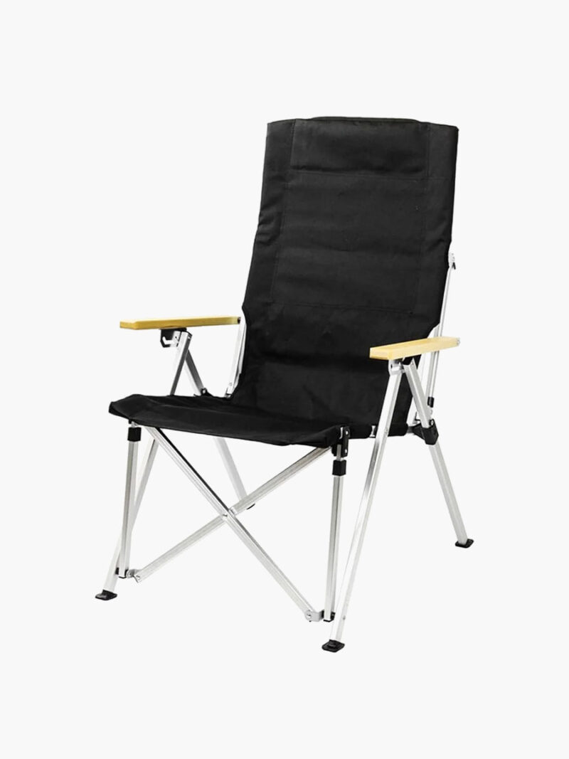 Scaun de camping, reglabil, black